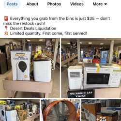 🎉 FRIDAY BIN DEALS at Desert Deals! 🎉 🔥 ANY ITEM ONLY $35 🔥  Come treasure hunt with us this Friday! 🕛 We’re open from 12:00 PM to 2:30 PM ⏸️ Clo