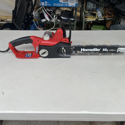 Homelite electric chain saw, 14 in