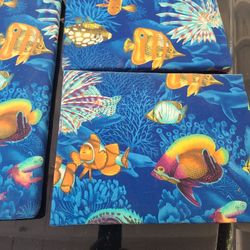 Canvas Tropical FISH Trio 3 pcs Wall  Set $10