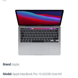 Apple Macbook Pro 13 W/M1 Chip