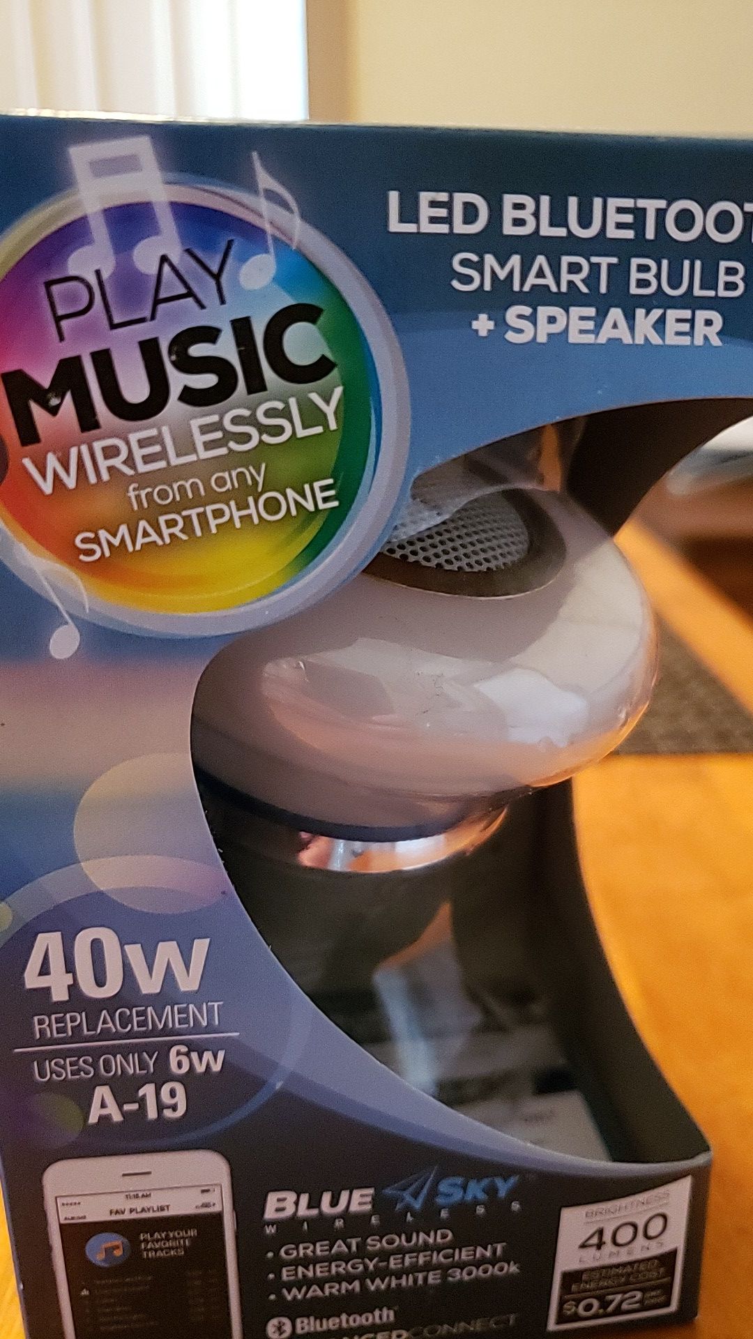 Bluetooth speaker and Light bulb