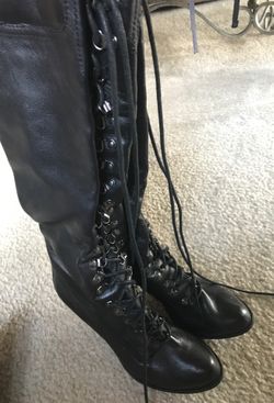 Aldo Brand Black Leather Boots. Size 8.5.