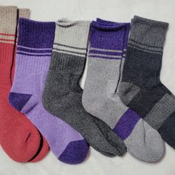 Merino Wool Hiking Socks for Women Thermal Winter Warm Moisture Wicking Boot ...