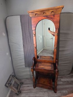 Antique Hall tree w/hooks