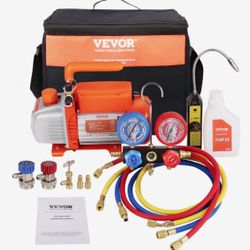 VEVOR Vacuum Pump and Gauge Set