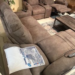 Tranquility  2pc Power reclining Sofa&Loveseat Livingroom Set, Furniture Couch 
