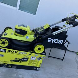 RYOBI 40V HP Brushless 21 in. Cordless Battery Walk Behind Self-Propelled Lawn Mower with (2) 6.0 Ah Batteries and Charger