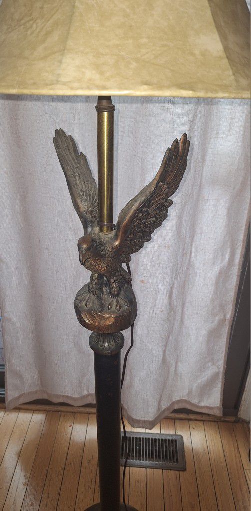 Antique American Bald Eagle Floor Lamp
