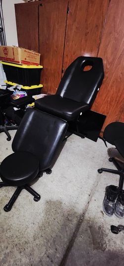 Actual picture $150 firm Stool and bed