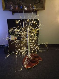 3 LED Birtch Trees + 3 small 3ft led