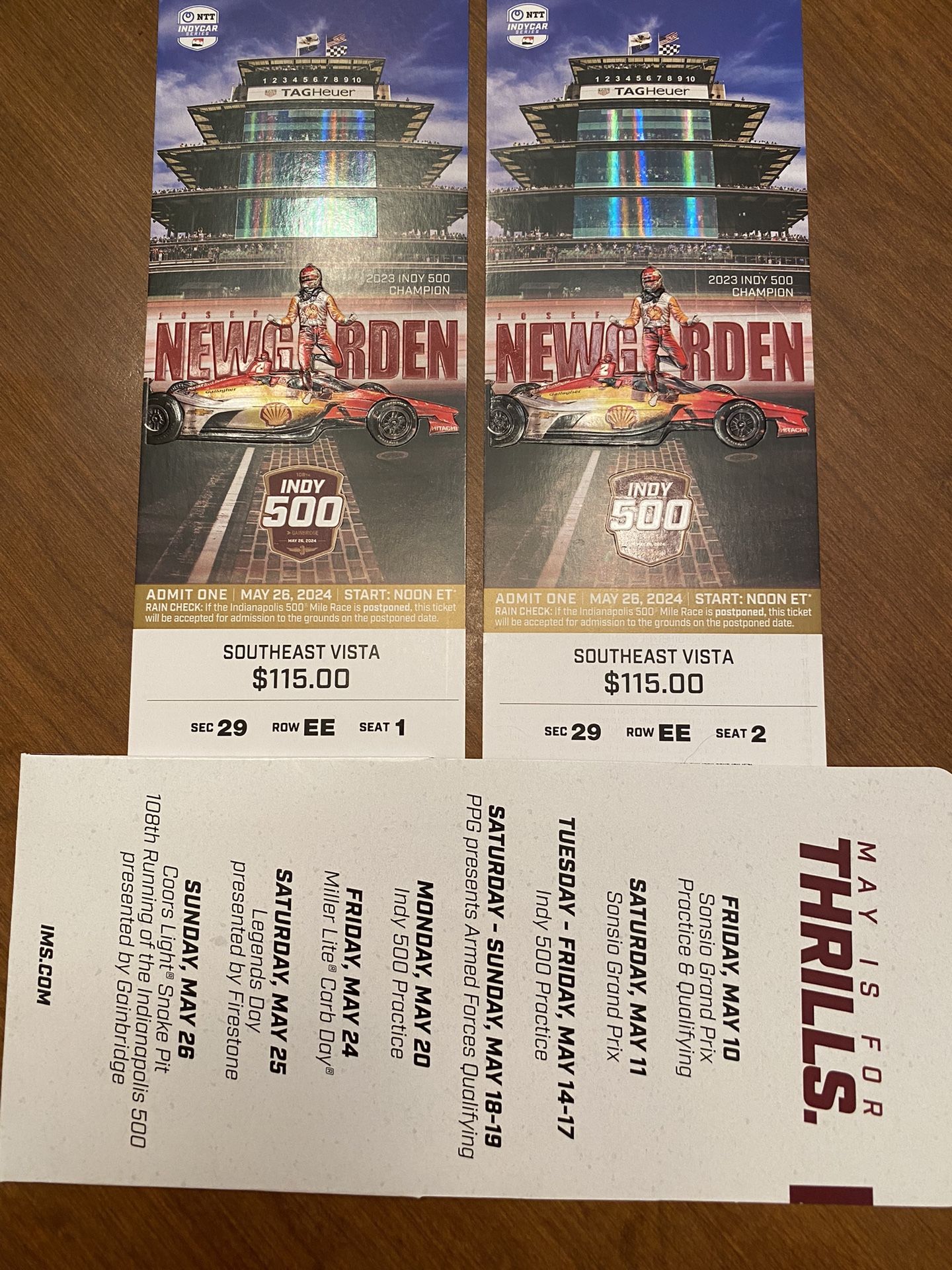 Indy 500 Race Tickets
