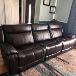 Leather Reclining sofa