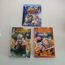 My hero academia double Blu-ray DVD New never used and 2 New books.
All for Only 20 dollars (all paid 60 dollars).
Incredible deal.