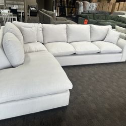 Fluffy White Cloud Sectional 