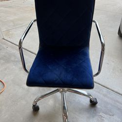Blue Rolling Chair 