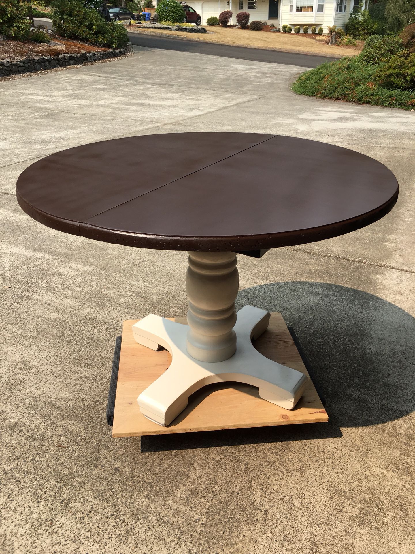 Old-school pedestal table