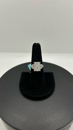 BRAND NEW 14KW 6.09CTW 3-Stone Radiant Engagement Ring