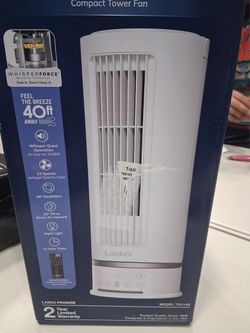 12-Speed White Tabletop Fan with Remote and Timer by Lasko