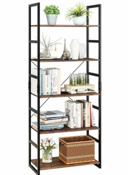 5 Tier Bookshelf, 65'' Tall Bookcase