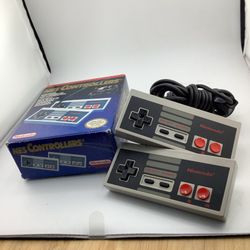 Vintage OEM Nintendo NES Controllers (2-Pack) with Original Box