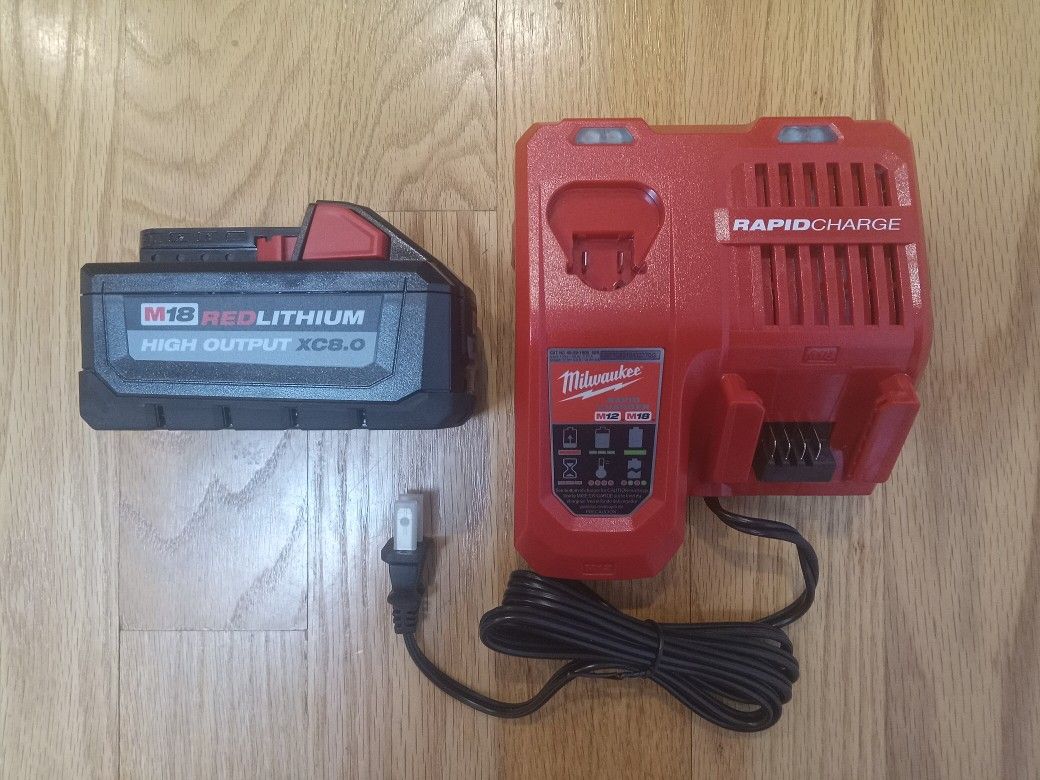 Milwaukee M18 High Output XC8.0 Rapid Charger Combo