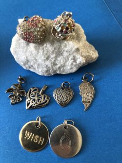 Charm pendant sterling silver, your choice ,$5each or all for $35