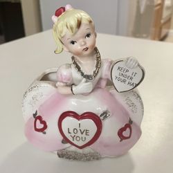 Vintage Ruben  “Keep it Under Your Hat”  Valentine Planter 1950's. No Chips Or Cracks 