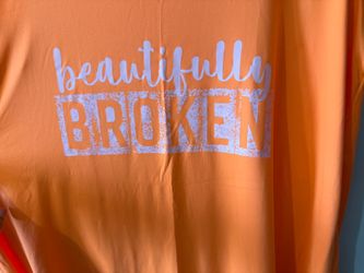 Beautifully Broken Orange Graphic Tank Sleep Dress