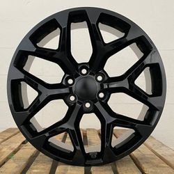 FIRE 22X9.0 EXTREME OE 6x139.7 SNOWFLAKE CB . GLOSS BLACK WHEELS