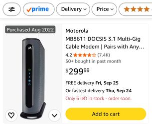 Motorola MB8611 DOCSIS 3.1 Cable Modem