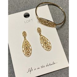 LOFT Gold Set （Bracelet + Earrings) 