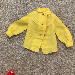 Vintage 1971 Mattel Barbie Clothes Midi Mood Yellow Blouse #340 