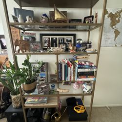 Bronze/gold Standing Shelf Unit 