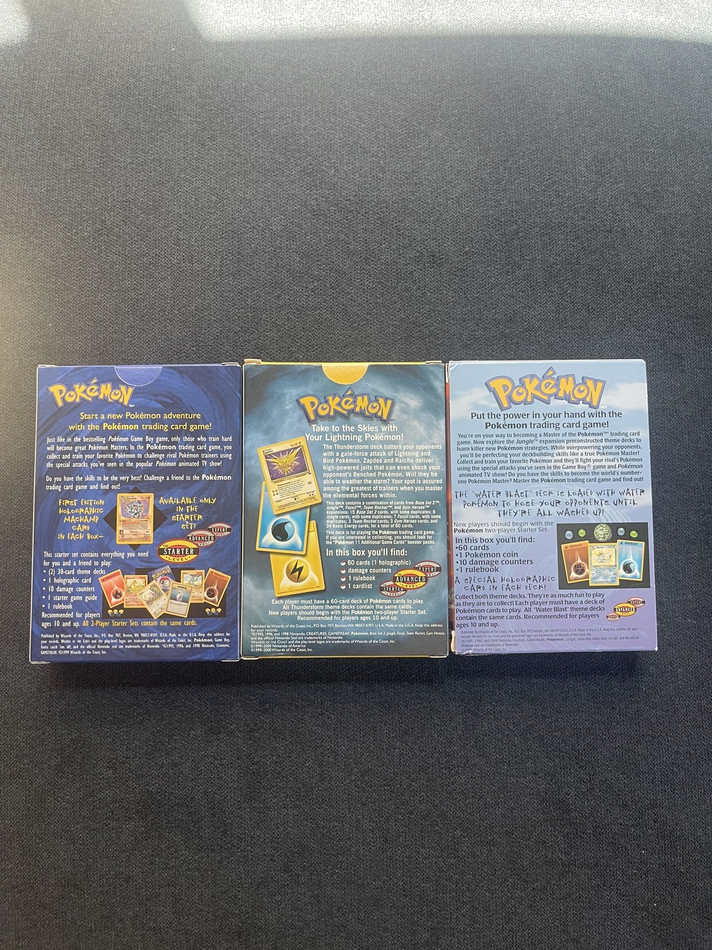 Three Vintage 1999 Pokmon Starter Set Boxes, Rules, & Damage Counters for  Sale in Livermore, CA - OfferUp