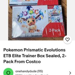 POKEMON ELITE TRAINER PRISMATIC EVOLUTIONS 2PK