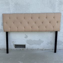 Queen Sized Head Board With Metal Bed Frame