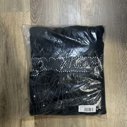 Sp5der Rhinestone Punk V2 Hoodie 'Black'