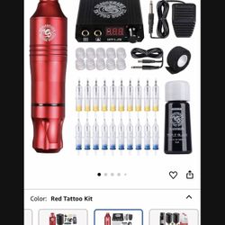 Dragonhawk Pro Complete Tattoo Pen Kit-Lightweight Tattoo Pen Machine 20Pcs Cartridge Needles Power Supplies for Tattoo Beginners 1013-7-2