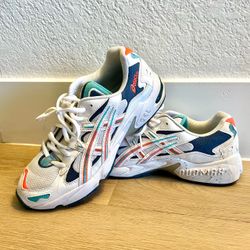ASICS Gel-Kayano 5 OG White Turquoise Coral Retro Chunky Sneakers US Size 7.5 8.5