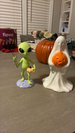 Both glass Halloween decor