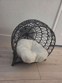 Small Woven Rattan dog bed for toy size pup