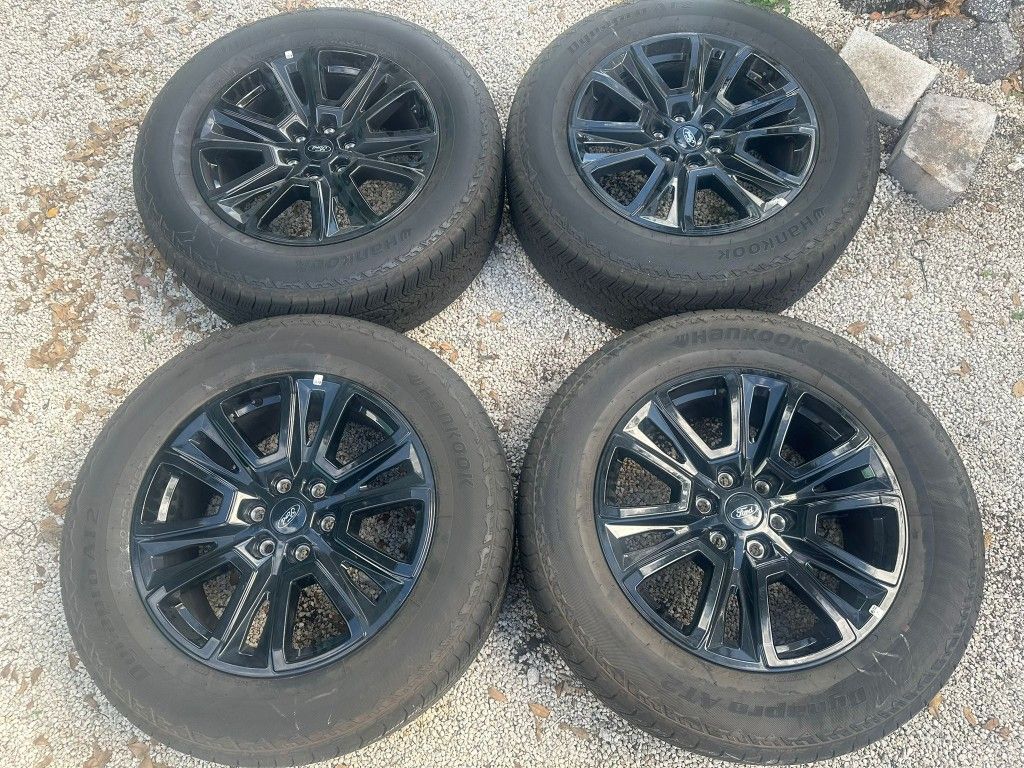 NEW 2025 FORD F150 PLATINUM 20' GLOSS BLACK WHEELS TAKEOFFS