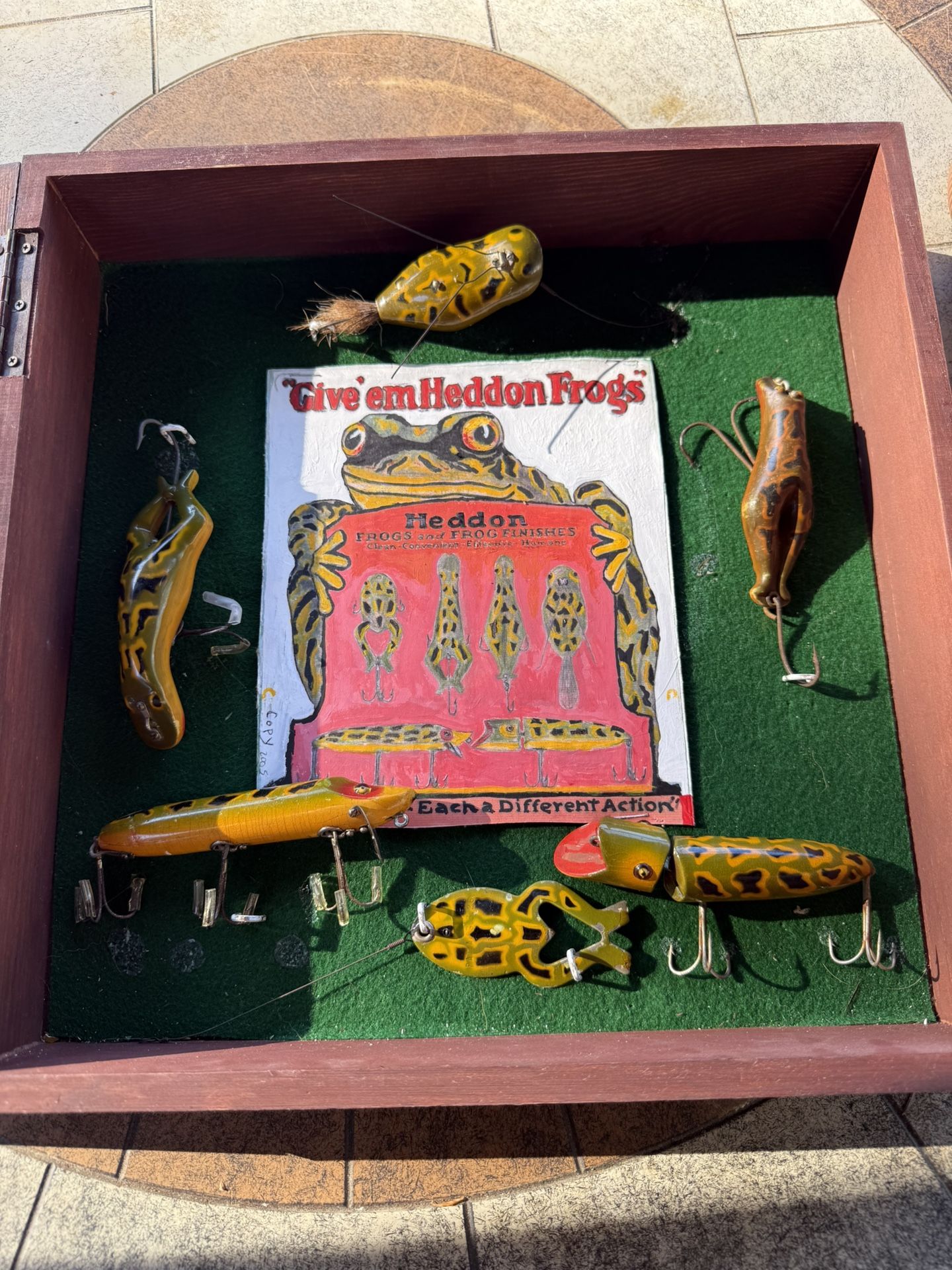 1928 Heddon Luny Frog Lure Collection