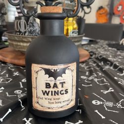 Glass Halloween Potion Bottle