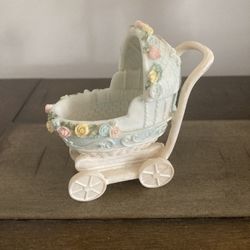 Easter Bunny Cart Porcelain And Easter Bunny Stand