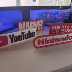 Logo plates - Nintendo - YouTube - switch - Marvel