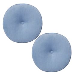 16"D Round Blue Decorative Pillow (2 Pack)