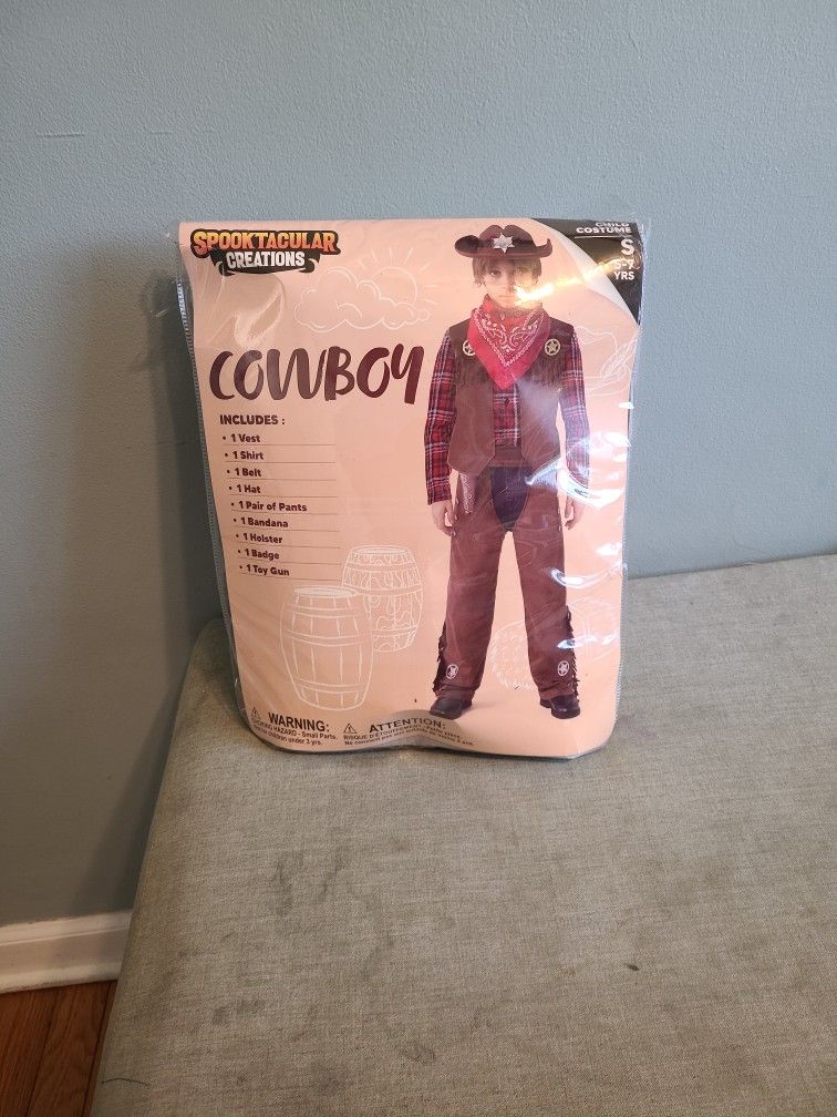 Unopened Cowboy Costume For 5-7 Year Old