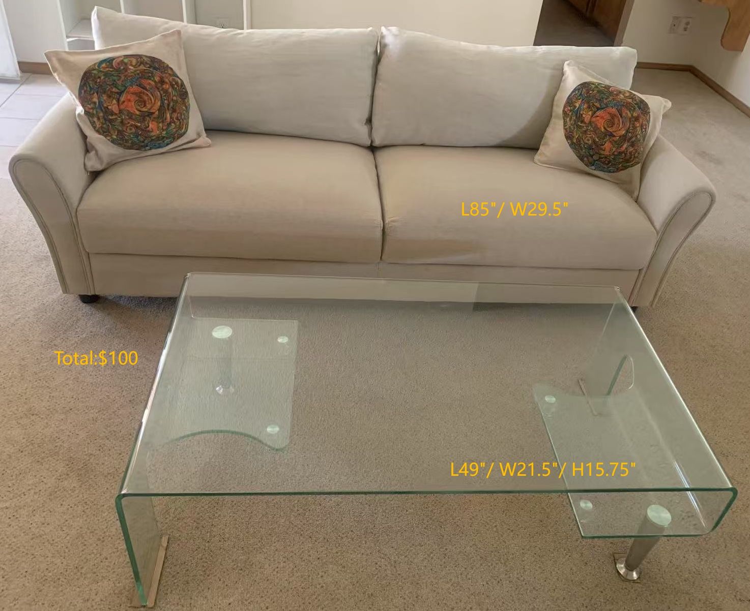 Set Of Sofa And Table 
