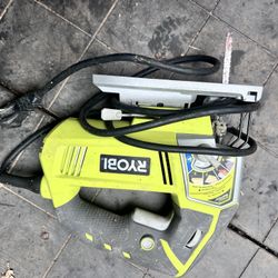 Used Ryobi JS481LG Orbital Jig Saw Plugged In And Runs